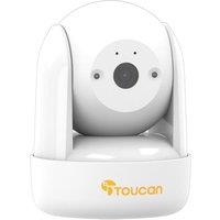 TOUCAN Seek Pan-Tilt Indoor Full HD 1080p WiFi Security Camera - White, White