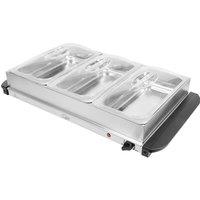 QUEST 16510 Electric Buffet Server & Warming Tray - Silver