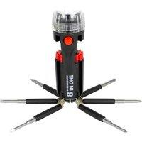 GLOBAL GIZMOS Multifunction 8-in-1 Screwdriver - Black