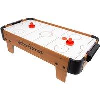 GLOBAL GIZMOS 55979 Table Top Air Hockey, White,Black,Brown