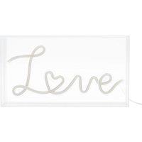 GLOBAL GIZMOS 51419 LED Neon Love Sign - White