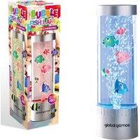 GLOBAL GIZMOS Fish Water Bubble Lamp - Silver