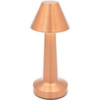 GLOBAL GIZMOS 66379 Rechargeable LED Table Lamp - Brass Effect