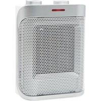 SPEAR & JACKSON 38355 Hot & Cool Ceramic Fan Heater - White & Silver, Silver/Grey,White