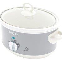 SALTER Retro Slow Cooker - Cream & Grey, Cream,Silver/Grey