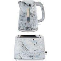 SALTER COMBO-9353 Marble Jug Kettle & 2-Slice Toaster Bundle - White, White