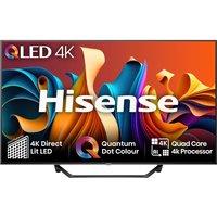 HISENSE 43A7NQTUK Smart 4K Ultra HD HDR QLED TV with Amazon Alexa, Silver/Grey