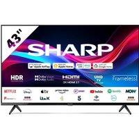 SHARP 4T-C43GJ4725K Smart 4K Ultra HD HDR LED TV, Black