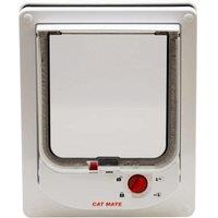 CLOSER PETS Cat Mate Electromagnetic Cat Flap - White, White