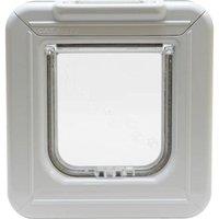 CLOSER PETS Elite Microchip Cat Flap with Timer Control - White, Yellow
