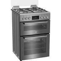 BEKO Pro FDG6272TCSM 60 cm Gas Cooker - Silver Mirror, Silver/Grey