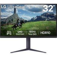 LG UltraGear 32GS85Q-B.AEK Quad HD 32" Nano IPS Gaming Monitor - Dark Grey, Silver/Grey,Purple