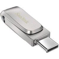 SANDISK Ultra USB Type-C & USB 3.2 Dual Memory Stick - 64 GB, Silver, Silver/Grey