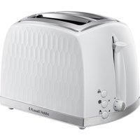 RUSSELL HOBBS Honeycomb 2-Slice Toaster - White, White