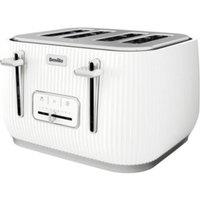 BREVILLE Linear VTR031 4-Slice Toaster - White, White