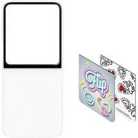 SAMSUNG Flipsuit Z Flip6 Case - Keith Haring Edition, Clear,White,Silver/Grey