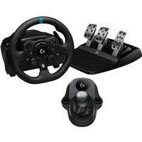 LOGITECH G923 Racing Wheel, Pedals & Driving Force Shifter - Xbox & PC, Black