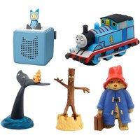 Tonies Toniebox Starter Set (Light Blue) & Stick Man, The Snail and The Whale and The Smartest Giant in Town, Paddington Bear and Thomas & Friends - Audio Figure Bundle