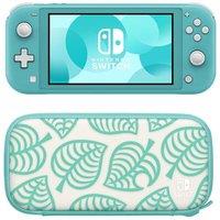 Nintendo Switch Lite (Turquoise) & Switch Lite Carrying Case (Animal Crossing: New Horizons Edition) Bundle, Blue