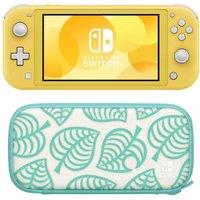 Nintendo Switch Lite (Yellow) & Switch Lite Carrying Case (Animal Crossing: New Horizons Edition) Bundle, Yellow