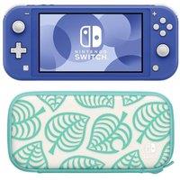 Nintendo Switch Lite (Blue) & Switch Lite Carrying Case (Animal Crossing: New Horizons Edition) Bundle, Blue