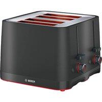 BOSCH MyMoment TAT3M143GB 4-Slice Toaster - Black, Black