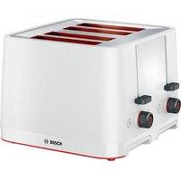 BOSCH MyMoment TAT3M141GB 4-Slice Toaster - White, White