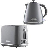 DAEWOO Stirling SDA2680GE Pyramid Jug Kettle and 2-Slice Toaster Bundle - Grey, Silver/Grey