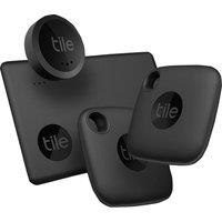 TILE Mate Essentials (2022) Bluetooth Tracker Bundle - Black, Pack of 4