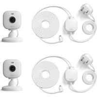 BLINK Mini 2 Full HD 1080p WiFi Security Camera with Weather Resistant Adapter - White, Twin Pack, White