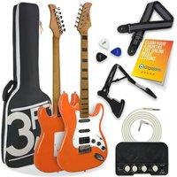 3RD AVENUE XF213AORPK Electric Guitar Bundle - Canyon Orange, Orange