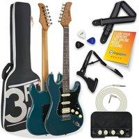 3RD AVENUE XF213ABLPK Electric Guitar Bundle - Delta Blue, Blue