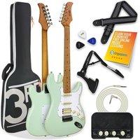 3RD AVENUE XF213AGRPK Electric Guitar Bundle - Liberty Green, Green