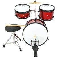 3RD AVENUE Junior 3-Piece Drum Kit - Red, Red