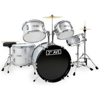 3RD AVENUE Junior 5-Piece Drum Kit - Silver, Silver/Grey