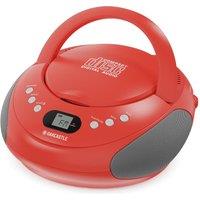 OAKCASTLE CD250 FM Bluetooth Boombox - Red, Red