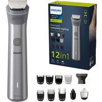 PHILIPS Series 5000 12-in-1 MG5940/15 Wet & Dry Multi Grooming Trimmer - Silver, Silver/Grey