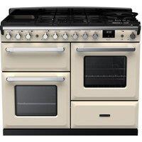 RANGEMASTER Estel Deluxe ESDLO110DFPPCR/CM1 110 cm Dual Fuel Range Cooker - Pale Cream & Chrome, Silver/Grey,Cream