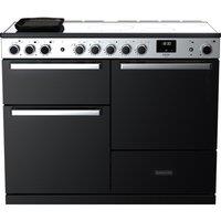 RANGEMASTER Edge Deluxe EDDL110EIGBLK/CM1 110 cm Electric Induction Range Cooker - Black & Chrome, Silver/Grey,Black