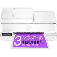 HP Envy 6530e All-in-One Inkjet Wireless Printer with Fax & 3 Months Instant Ink with HP, White