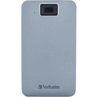 VERBATIM Executive Fingerprint Secure External HDD - 1 TB, Silver/Grey