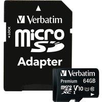 VERBATIM Premium Class 10 microSDXC Memory Card - 64 GB