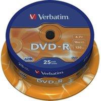 VERBATIM Azo 16x Speed DVD-R Blank DVDs - Pack of 25
