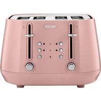 DELONGHI Eclettica CTY4003.PK 4-Slice Toaster - Pink, Pink