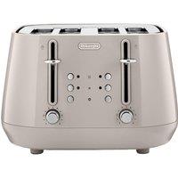 DELONGHI Eclettica CTY4003.BG 4-Slice Toaster - Beige, Brown