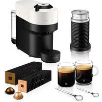 NESPRESSO by Krups Vertuo Pop Barista Bundle XN920141 Smart Coffee Machine - Coconut White, White,Black