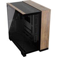 CORSAIR 6500X ATX Mid-Tower Dual-Chamber PC Case - Black & Walnut Wood, Tempered Glass, Black,Brown