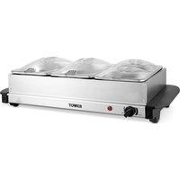 TOWER T16151 4 Tray Buffet Server - Silver