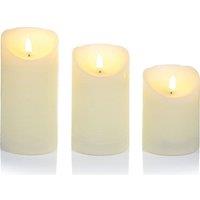 PREMIER FlickaBright LED Candles - Cream, Set of 3