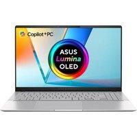 ASUS Vivobook S 15 Refurbished Laptop, Copilot PC - Snapdragon X Elite, 1 TB SSD, Silver (Very Good Condition), Silver/Grey